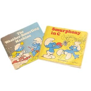 VTG Smurfs Mini Storybooks Set The Weather Smurfing Machine Smurphony 1982 books